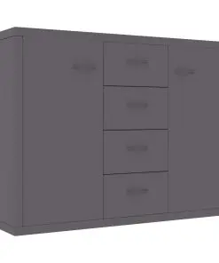 vidaXL Sideboard Grey 88x30x65 cm Chipboard