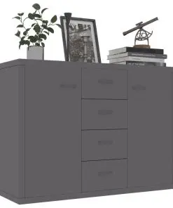 vidaXL Sideboard Grey 88x30x65 cm Chipboard