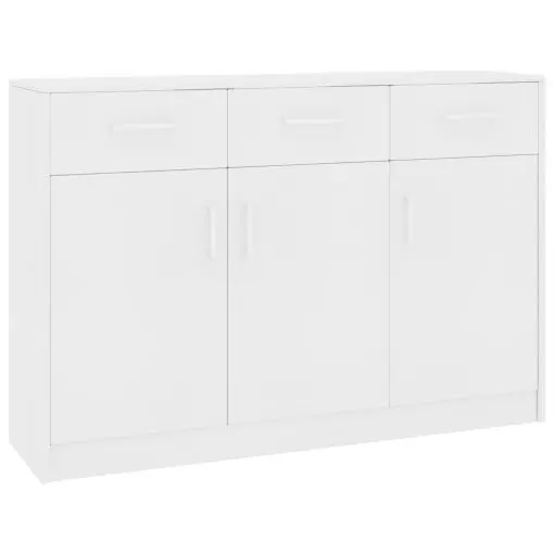 vidaXL Sideboard White 110x34x75 cm Chipboard