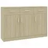 vidaXL Sideboard Sonoma Oak 110x34x75 cm Chipboard vidaXL Sideboard Sonoma Oak 110x34x75 cm Chipboard