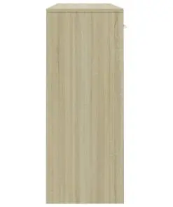 vidaXL Sideboard Sonoma Oak 110x34x75 cm Chipboard