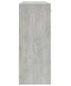 vidaXL Sideboard Concrete Grey 110x34x75 cm Chipboard