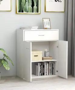 vidaXL Sideboard White 60x30x75 cm Chipboard