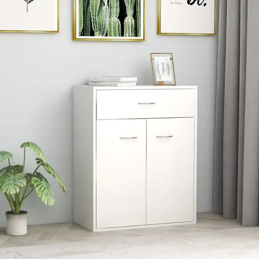 vidaXL Sideboard White 60x30x75 cm Chipboard