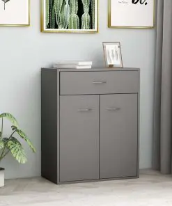 vidaXL Sideboard Grey 60x30x75 cm Chipboard