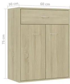 vidaXL Sideboard Sonoma Oak 60x30x75 cm Chipboard