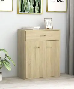 vidaXL Sideboard Sonoma Oak 60x30x75 cm Chipboard