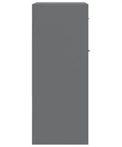 vidaXL Sideboard High Gloss Grey 60x30x75 cm Chipboard