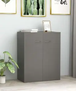 vidaXL Sideboard Grey 60x30x75 cm Chipboard