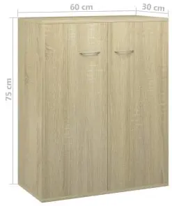 vidaXL Sideboard Sonoma Oak 60x30x75 cm Chipboard