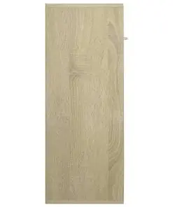 vidaXL Sideboard White and Sonoma Oak 60x30x75 cm Chipboard