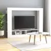 vidaXL TV Cabinet White 152x22x113 cm Chipboard vidaXL TV Cabinet White 152x22x113 cm Chipboard