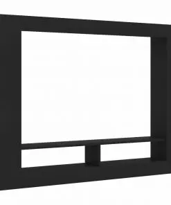 vidaXL TV Cabinet Black 152x22x113 cm Chipboard
