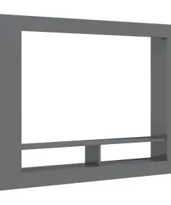 vidaXL TV Cabinet High Gloss Grey 152x22x113 cm Chipboard