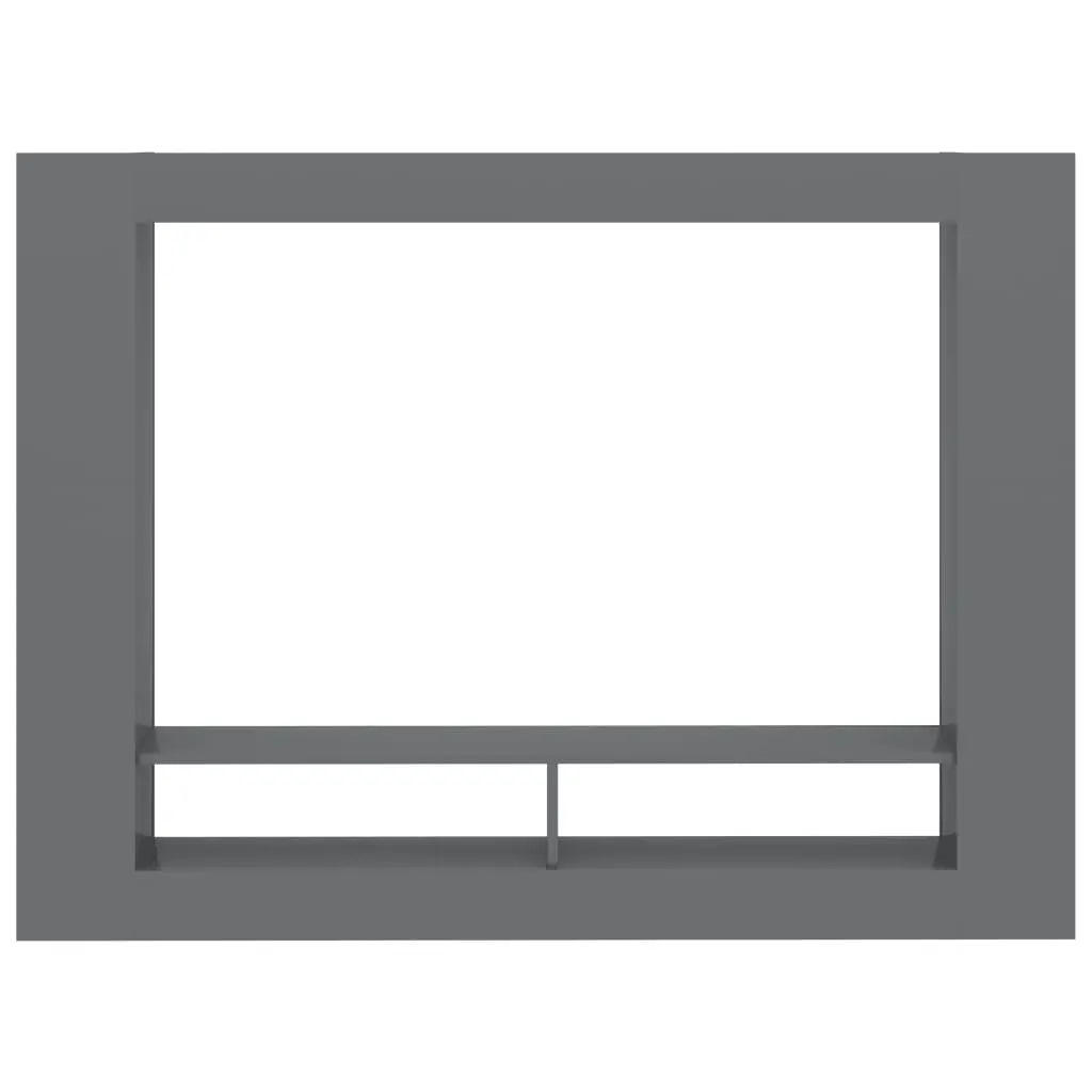vidaXL TV Cabinet High Gloss Grey 152x22x113 cm Chipboard