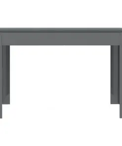 vidaXL Dining Table High Gloss Grey 120x60x76 cm Chipboard