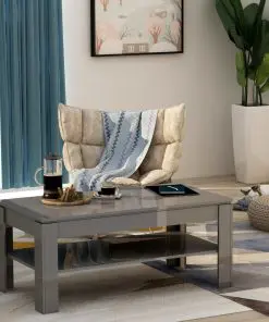 vidaXL Coffee Table Grey 110x60x47 cm Chipboard