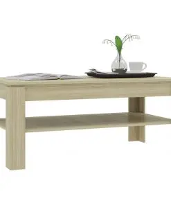 vidaXL Coffee Table Sonoma Oak 110x60x47 cm Chipboard