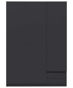 vidaXL 3-Door Wardrobe Grey 120x50x180 cm Chipboard