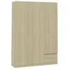 vidaXL 3-Door Wardrobe Sonoma Oak 120x50x180 cm Chipboard