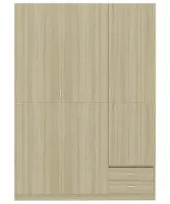 vidaXL 3-Door Wardrobe Sonoma Oak 120x50x180 cm Chipboard