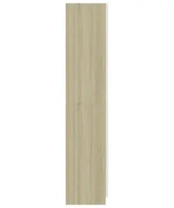 vidaXL 3-Door Wardrobe White and Sonoma Oak 120x50x180 cm Chipboard