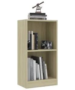 vidaXL Bookshelf Sonoma Oak 40x24x75 cm Chipboard