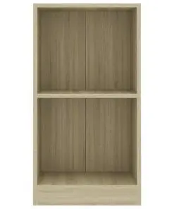 vidaXL Bookshelf Sonoma Oak 40x24x75 cm Chipboard