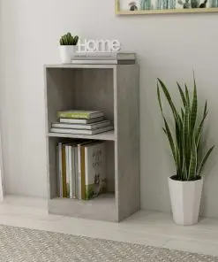 vidaXL Bookshelf Concrete Grey 40x24x75 cm Chipboard