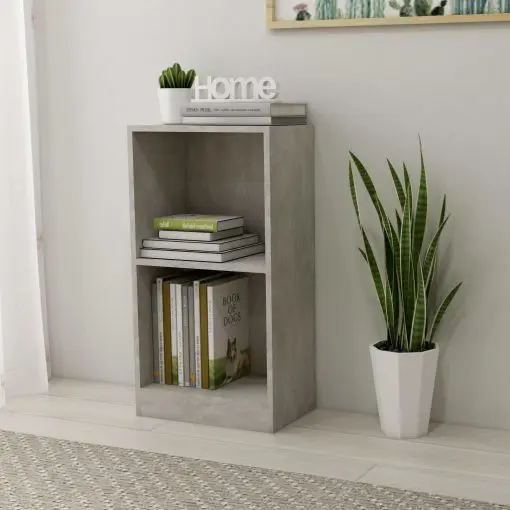 vidaXL Bookshelf Concrete Grey 40x24x75 cm Chipboard