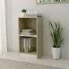 vidaXL Bookshelf White and Sonoma Oak 40x24x75 cm Chipboard vidaXL Bookshelf White and Sonoma Oak 40x24x75 cm Chipboard
