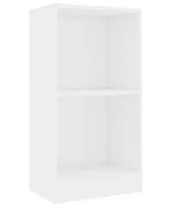 vidaXL Bookshelf High Gloss White 40x24x75 cm Chipboard