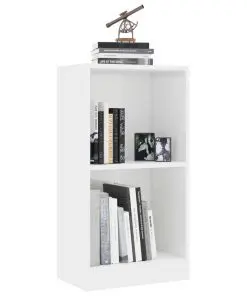 vidaXL Bookshelf High Gloss White 40x24x75 cm Chipboard