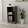 vidaXL Bookshelf High Gloss Grey 40x24x75 cm Chipboard vidaXL Bookshelf High Gloss Grey 40x24x75 cm Chipboard