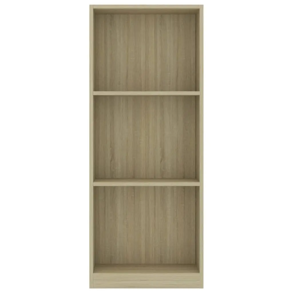 vidaXL 3-Tier Book Cabinet Sonoma Oak 40x24x108 cm Chipboard