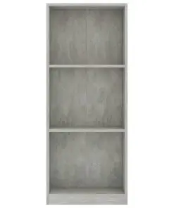 vidaXL 3-Tier Book Cabinet Concrete Grey 40x24x108 cm Chipboard