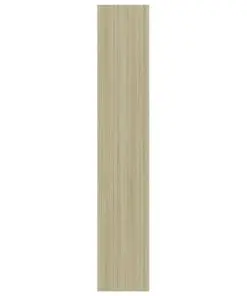 vidaXL 3-Tier Book Cabinet White and Sonoma Oak 40x24x108 cm Chipboard