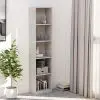 vidaXL 5-Tier Book Cabinet Concrete Grey 40x24x175 cm Chipboard