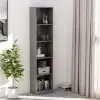 vidaXL 5-Tier Book Cabinet High Gloss Grey 40x24x175 cm Chipboard