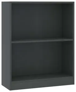 vidaXL Bookshelf Grey 60x24x74.5 cm Chipboard