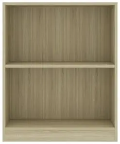 vidaXL Bookshelf Sonoma Oak 60x24x74.5 cm Chipboard