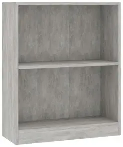 vidaXL Bookshelf Concrete Grey 60x24x74.5 cm Chipboard