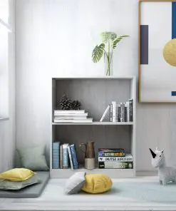 vidaXL Bookshelf Concrete Grey 60x24x74.5 cm Chipboard