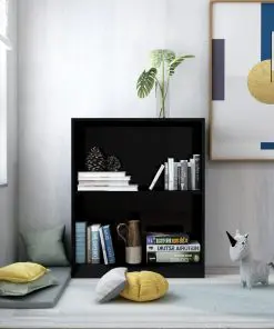 vidaXL Bookshelf High Gloss Black 60x24x74.5 cm Chipboard