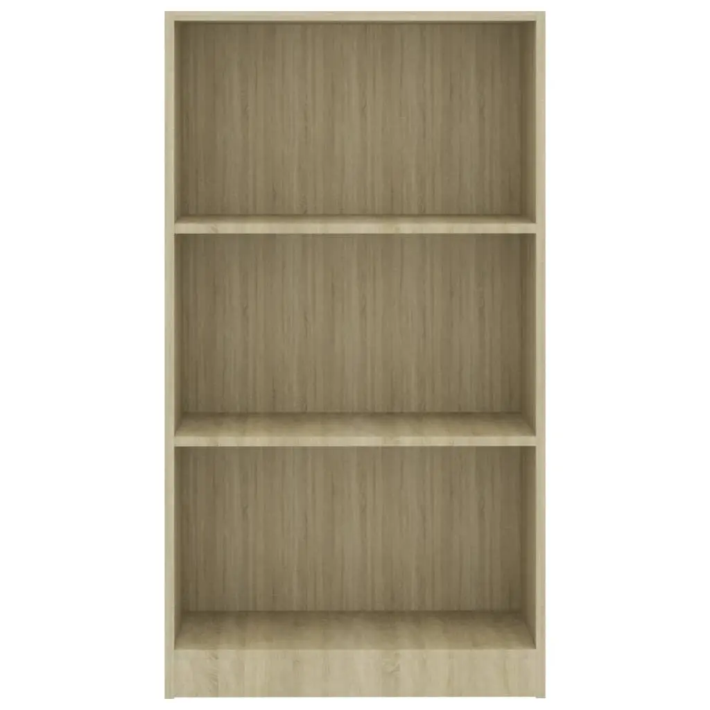 vidaXL 3-Tier Book Cabinet Sonoma Oak 60x24x108 cm Chipboard