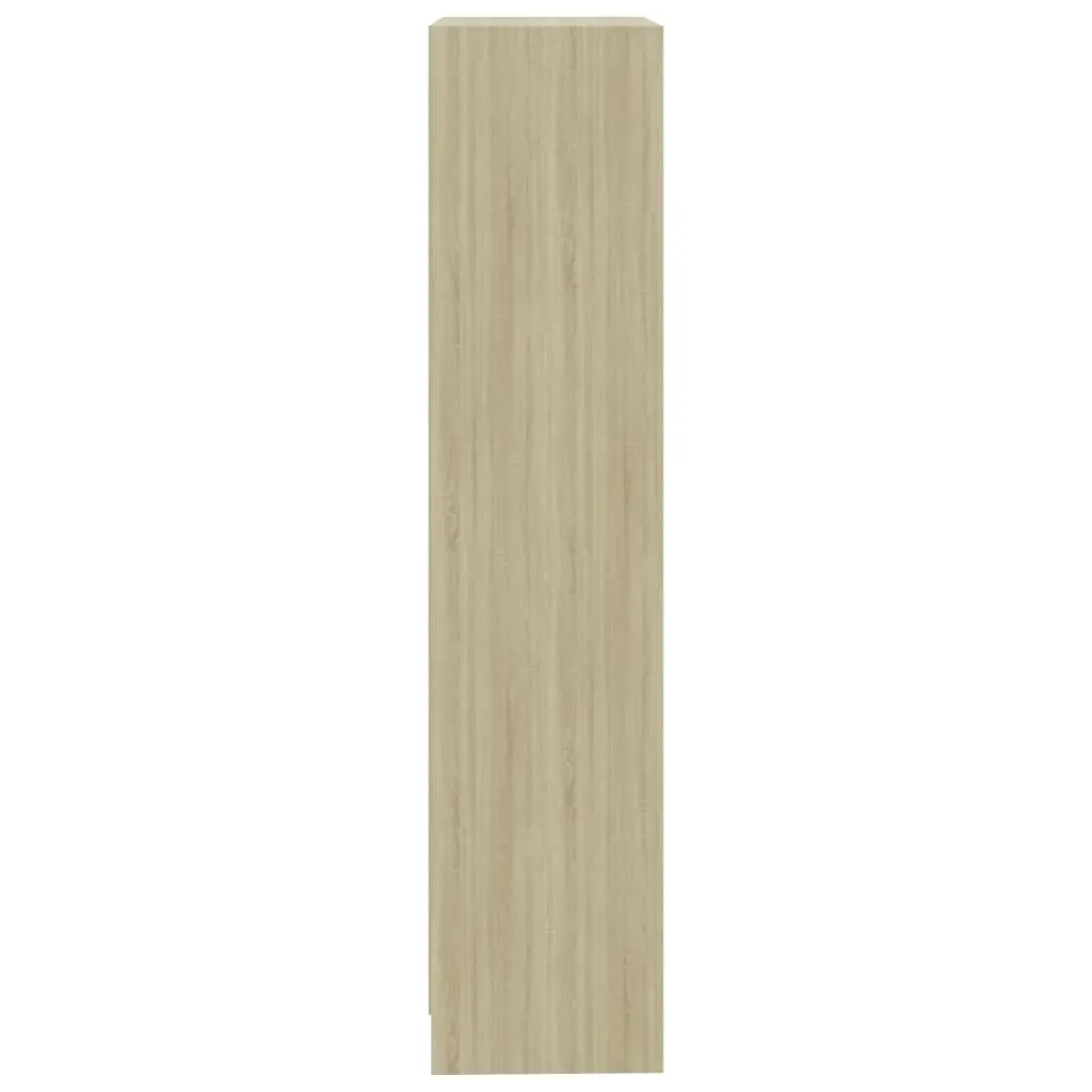 vidaXL 3-Tier Book Cabinet Sonoma Oak 60x24x108 cm Chipboard
