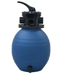 vidaXL Pool Sand Filter with 4 Position Valve Blue 300 mm