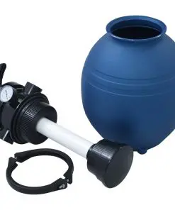 vidaXL Pool Sand Filter with 4 Position Valve Blue 300 mm