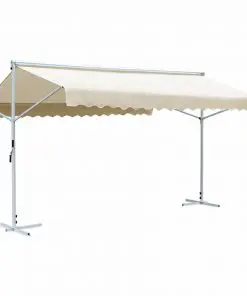 vidaXL Free Standing Awning 500×300 cm Cream