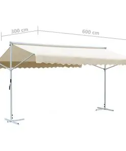 vidaXL Free Standing Awning 600×300 cm Cream